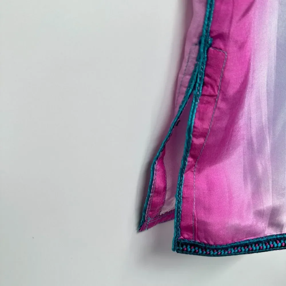 Soft Surroundings Curacao Tunic Top Shirt Medium 100% Silk Tie Dye New NO TANK‎ - Picture 9 of 13